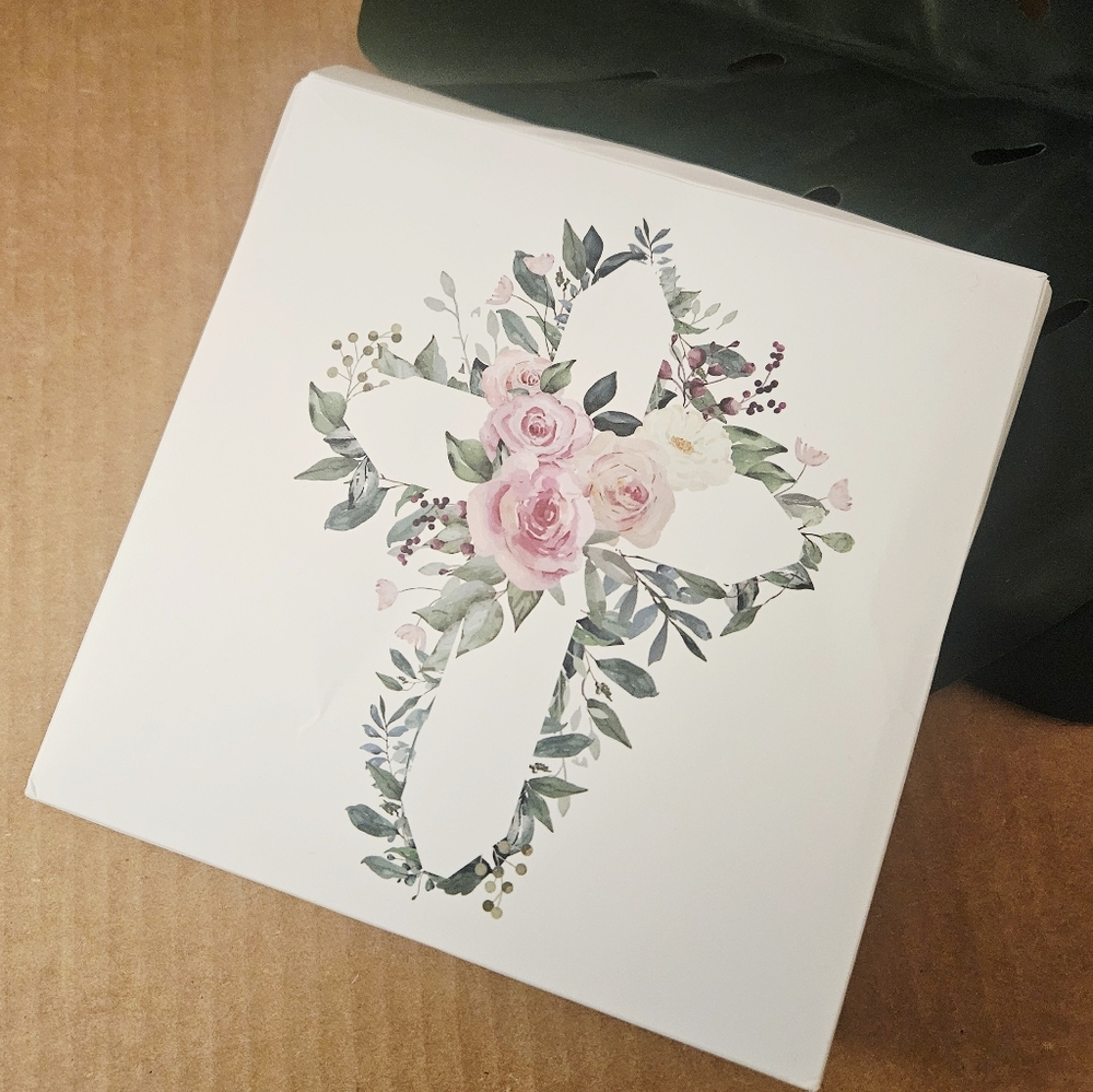 Floral Cross Napkins EASTER